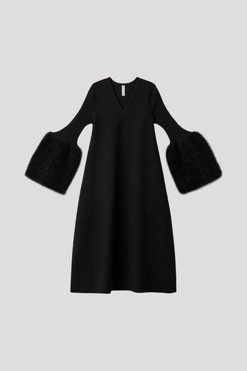 POTTERY LUXE LONG BELL SLEEVE FLARE DRESS