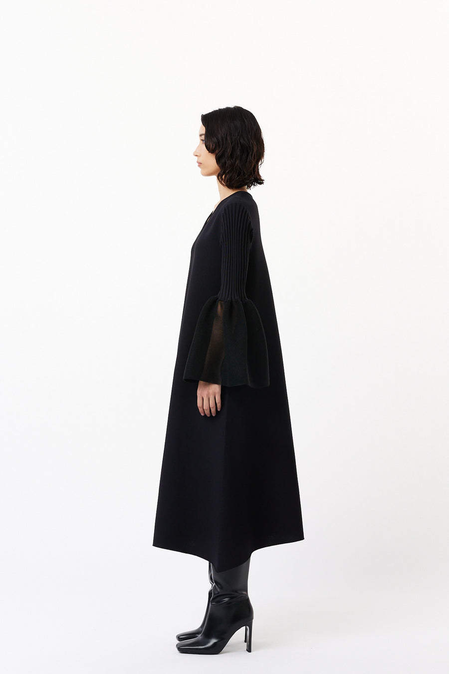 POTTERY LUCENT LONG BELL SLEEVE FLARE DRESS