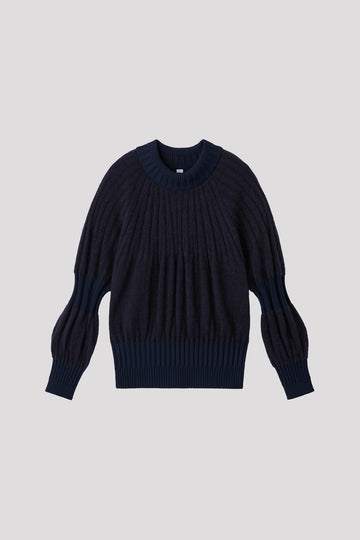FLUTED MOHAIR PULLOVER